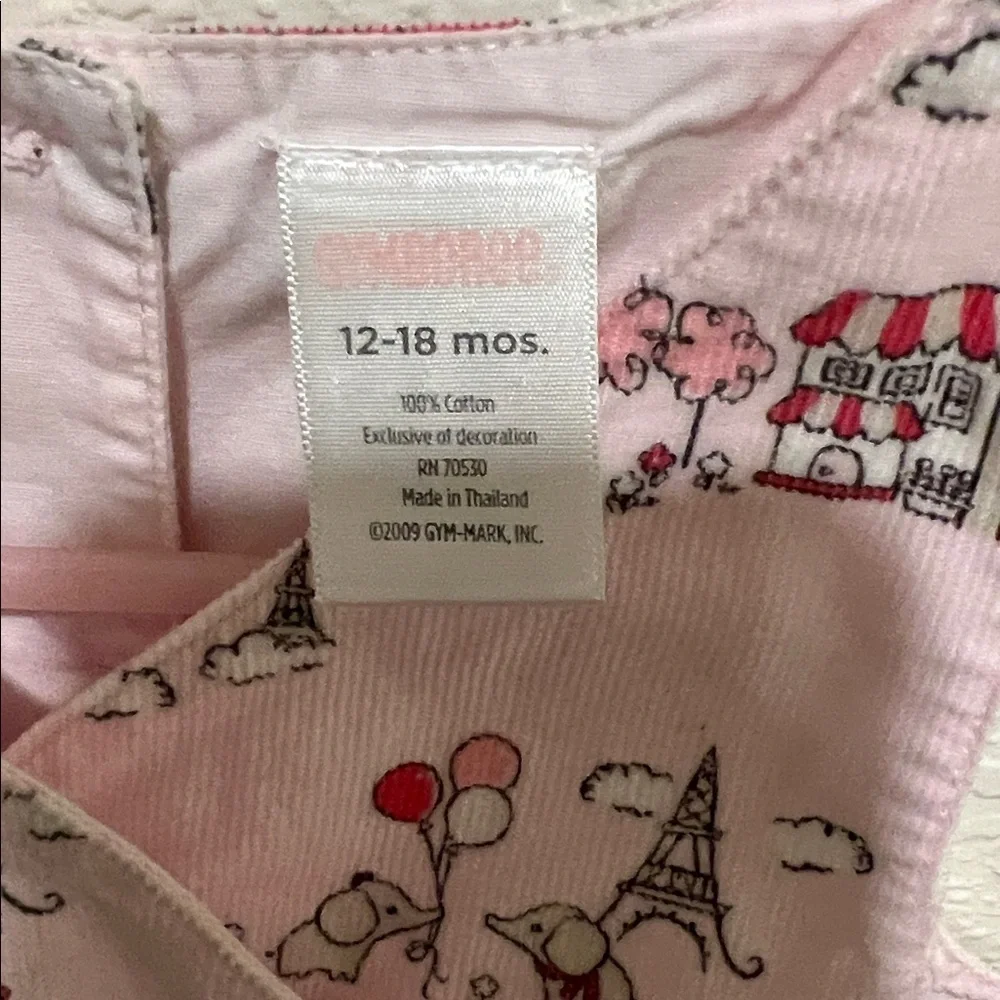 🛍️BOGO FREE 2009 vintage Gymboree Paris collection corduroy dress size 12-18M